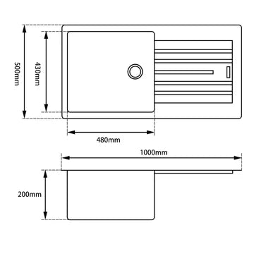 1000 Granite Quartz Kitchen Sink
