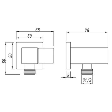 Square Shower Holder