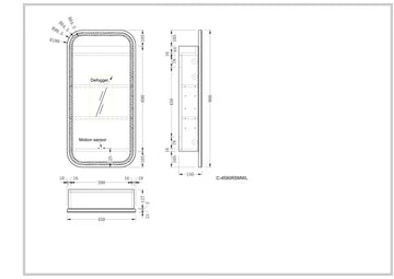 Earls Squircle LED Shaving Cabinet