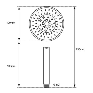 Round Hand Held Shower