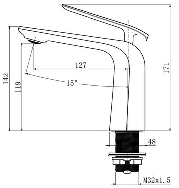 Norico Esperia Series Short Basin Mixer