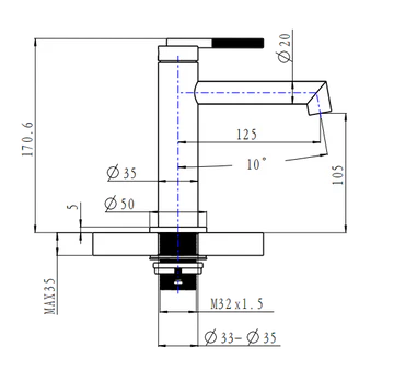 Caddence Series Short Basin Mixer