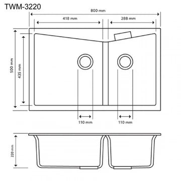 800 Carysil Granite Kitchen Sink