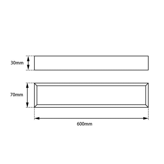 Ivano Series Chrome Single Towel Rail 600mm