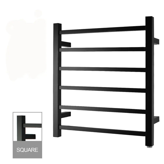 Square Electric Heated Towel Rail 6 Bars