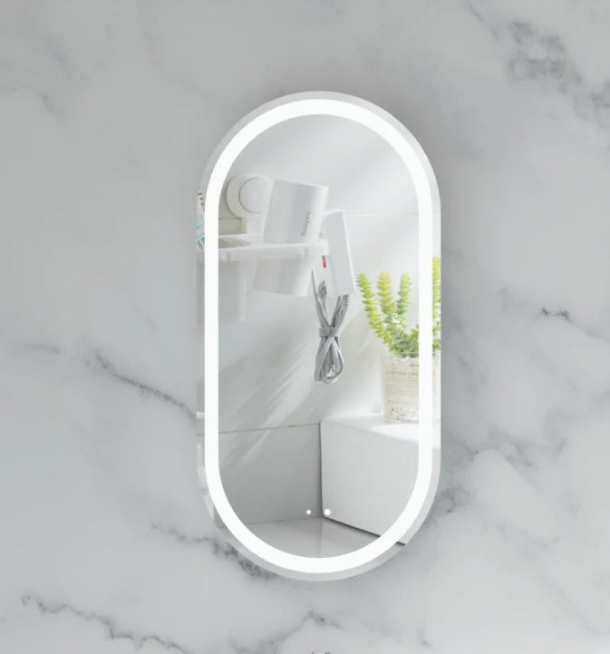 Oval LED Shaving Cabinet 450mmx900mm