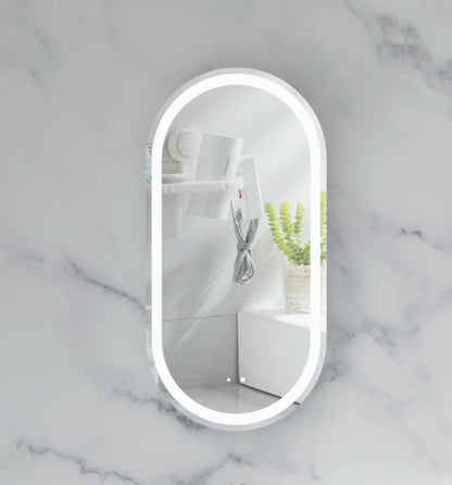 Oval LED Shaving Cabinet 450mmx900mm