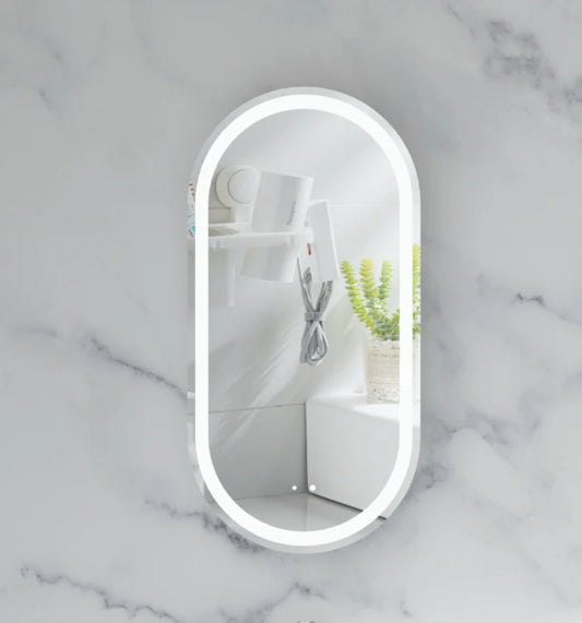 Oval LED Shaving Cabinet 450mmx900mm
