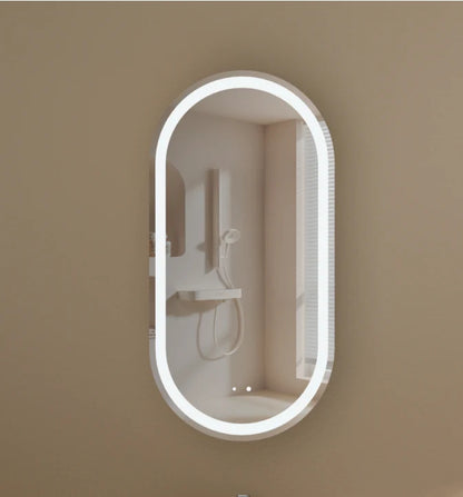 Oval LED Shaving Cabinet 450mmx900mm