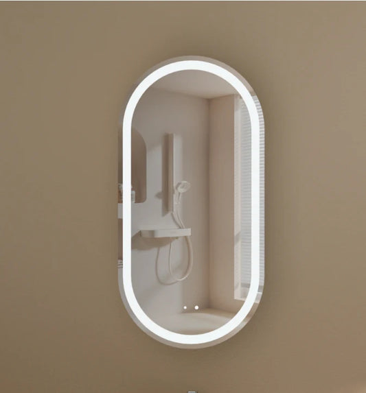 Oval LED Shaving Cabinet 450mmx900mm