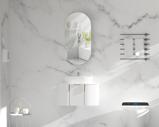 Oval Shaving Cabinet 450mmx900mm