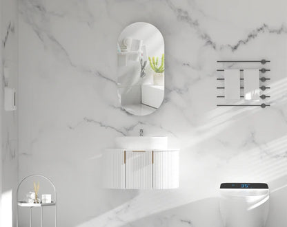 Oval Shaving Cabinet 450mmx900mm