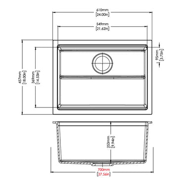 610 Carysil Harmony Granite Kitchen Sink