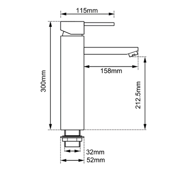 Lucid Pin Series Tall Basin Mixer