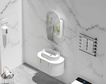 Oval Shaving Cabinet 450mmx900mm