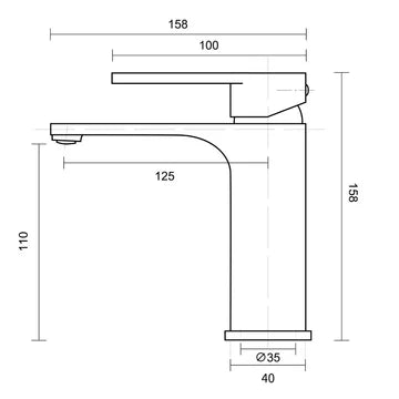 Ivano Series Short Basin Mixer
