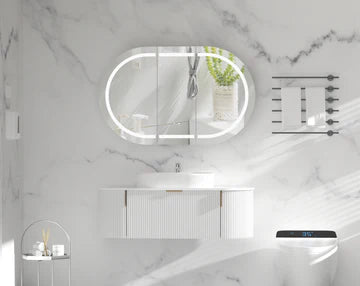 Mystic Oval LED Shaving Cabinet 1200mmx750mm