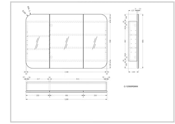 Grand Shaving Cabinet 1200mmx800mm