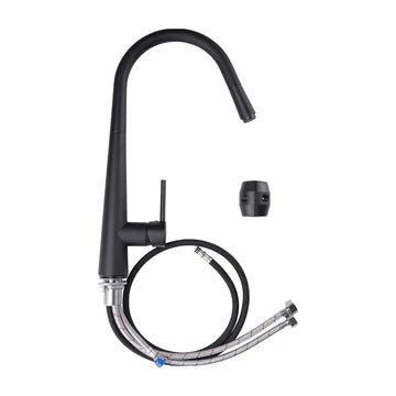 Round Vintage Pull Out Kitchen Sink Mixer Tap