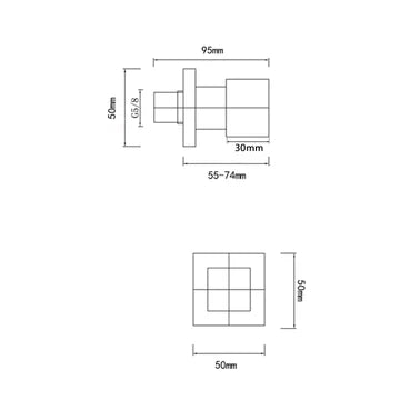 VOG Cubic Shower Wall Tap
