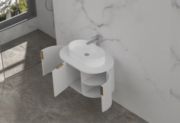 Carysil 750mm Fluted Wall Hung Vanity