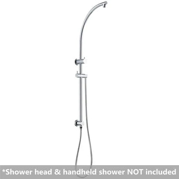 Round Top Inlet Shower Rail