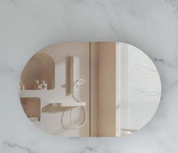 Mystic Oval Shaving Cabinet 900mmx600mm