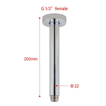 Round Ceiling Shower Arm 200mm