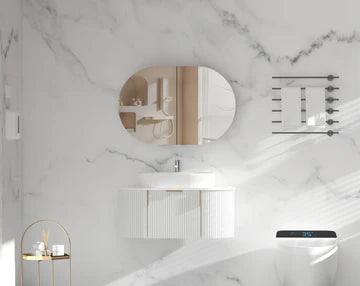 Mystic Oval Shaving Cabinet 900mmx600mm