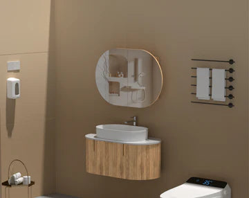 Mystic Oval Shaving Cabinet 900mmx600mm