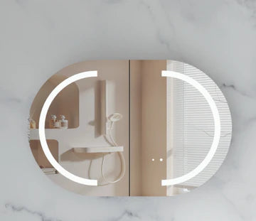 Mystic Oval LED Shaving Cabinet 900mmx600mm