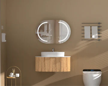 Mystic Oval LED Shaving Cabinet 900mmx600mm