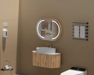 Mystic Oval LED Shaving Cabinet 900mmx600mm