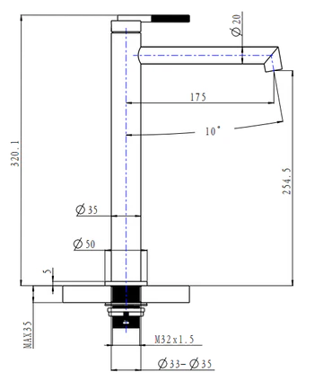 Caddence Series Tall Basin Mixer
