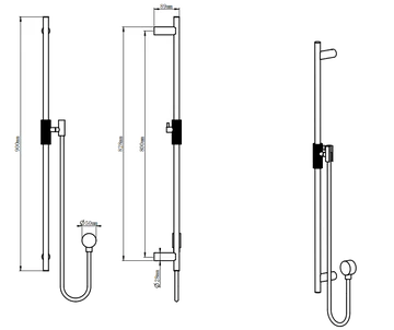 Caddence Series Shower Rail