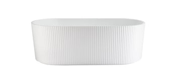 Berri Fluted Bathtub Glossy White