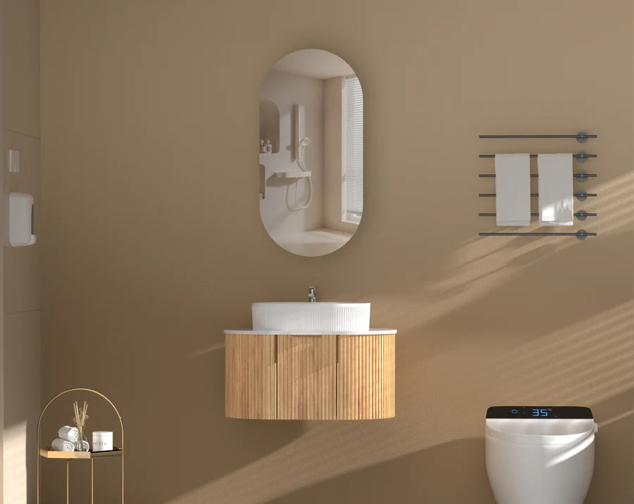 Oval Shaving Cabinet 450mmx900mm