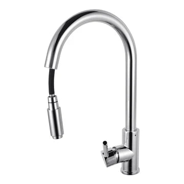 Round Pull Out Kitchen Sink Mixer Tap