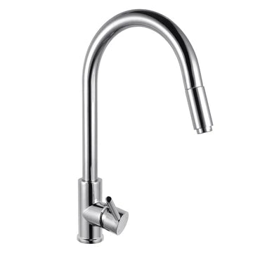 Round Pull Out Kitchen Sink Mixer Tap