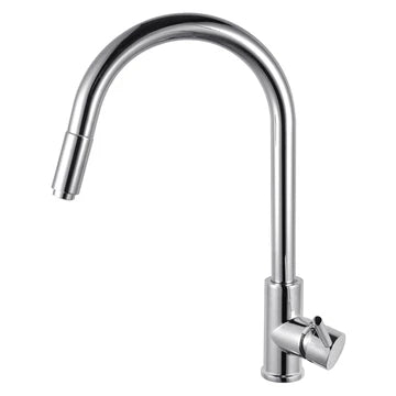 Round Pull Out Kitchen Sink Mixer Tap