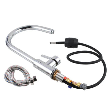 Round Pull Out Kitchen Sink Mixer Tap