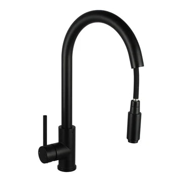Round Pull Out Kitchen Sink Mixer Tap