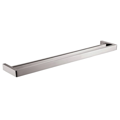Ivano Series Square Brushed Double Towel Rail 800mm