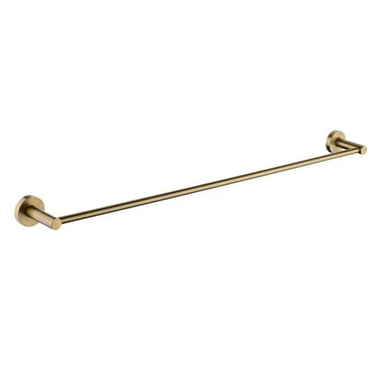 Round Brushed Yellow Gold Single Towel Rack Rail 900mm