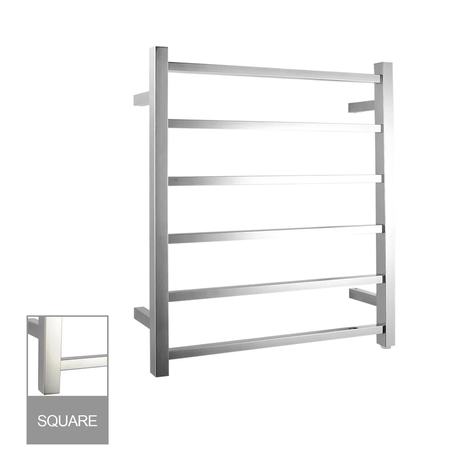Square Electric Heated Towel Rail 6 Bars