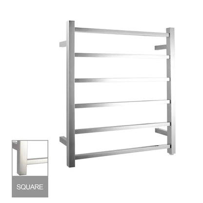 Square Electric Heated Towel Rail 6 Bars